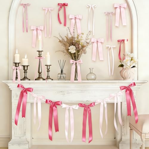 60PCS Pink Bow Wall Decor 5 Sizes DIY Ph - Image 9