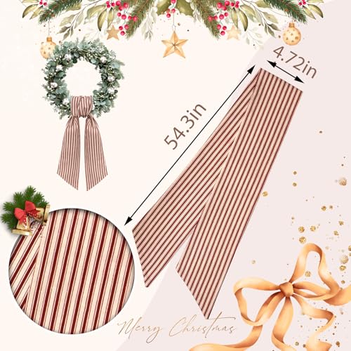 Christmas Wreath Sash for Front Door, Bi - Image 2