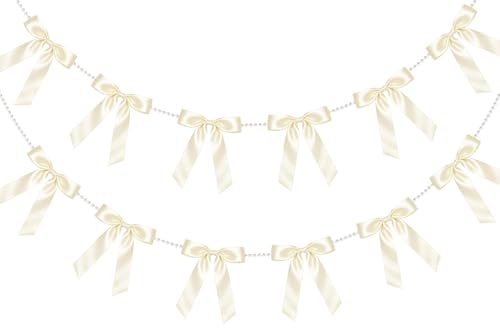 2 Strings White Bow Garland Banner, Pre- - Image 5