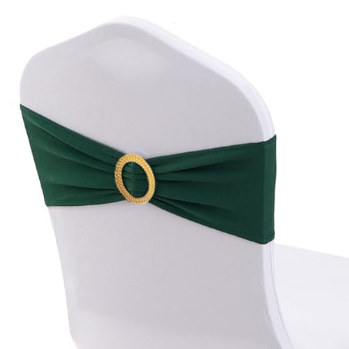 Pack of 50 Spandex Hunter Green Chair Sa - Image 2