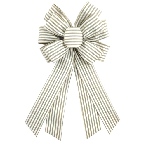 Natural Burlap Wreath Bow 20 x 11 Inches Easter Bo