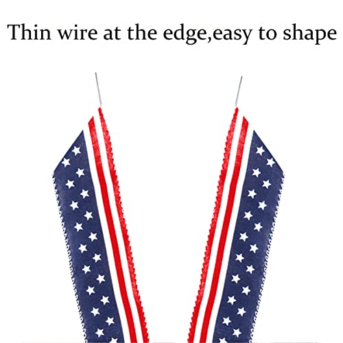 2 Pack 4th of July Decor Bow for Wreath, - Image 3