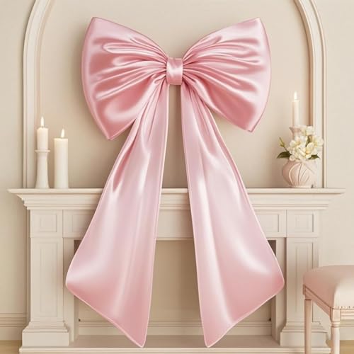 Large Pink Bow for Coquette Room Decor, 40x24 In S