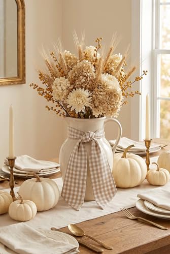 Khaki and White Gingham Wreath Sash 2 Pa - Image 6
