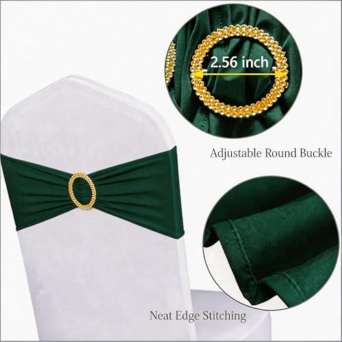 Pack of 50 Spandex Hunter Green Chair Sa - Image 4