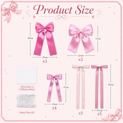 Pink Ribbon Bow Birthday Decorations, 4  - Image 2