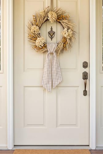 Khaki and White Gingham Wreath Sash 2 Pa - Image 3