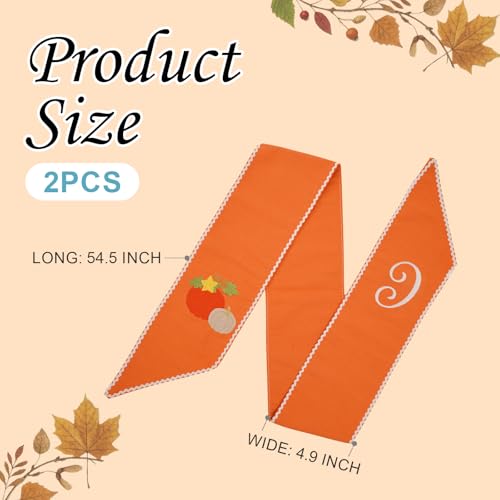 2 Pcs Fall Wreath Sash Letter C Monogram - Image 3