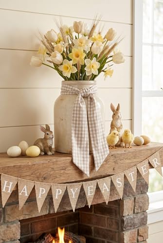 Khaki and White Gingham Wreath Sash 2 Pa - Image 5