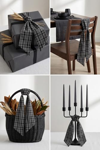Black and White Plaid Wreath Sash for Fr - Image 4