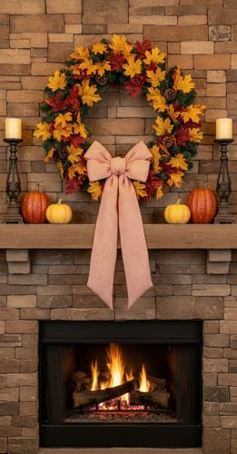 Orange Striped Wreath Sash for Door Deco - Image 6