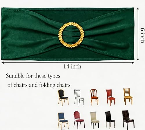 Pack of 50 Spandex Hunter Green Chair Sa - Image 3