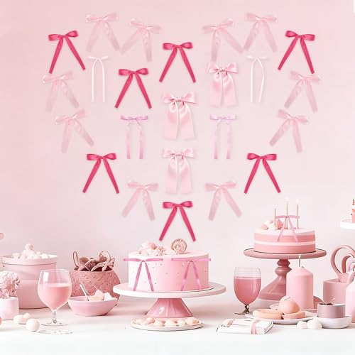 60PCS Pink Bow Wall Decor 5 Sizes DIY Ph - Image 6