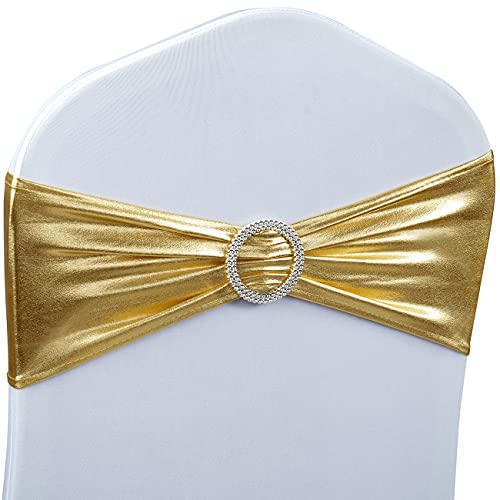 Babenest 30PCS Spandex Chair Sashes Bows for Weddi