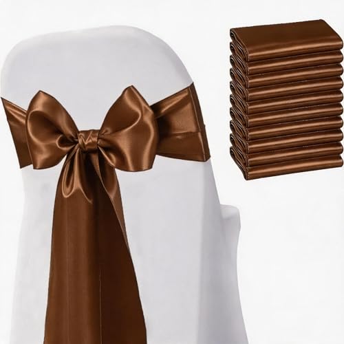 Satin Chair Sashes Bows 50 Pack Universal Polyeste