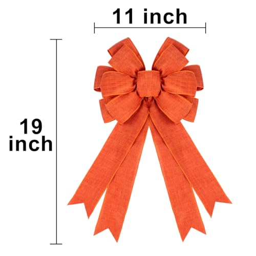 1 Pack Large Fall Bows, Thanksgiving Ora - Image 4
