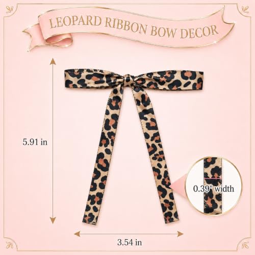 30PCS Leopard Print Cake Bows Ribbon Che - Image 4
