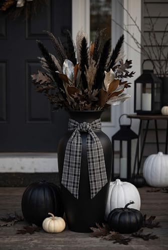 Black and White Plaid Wreath Sash 2 Pack - Image 5