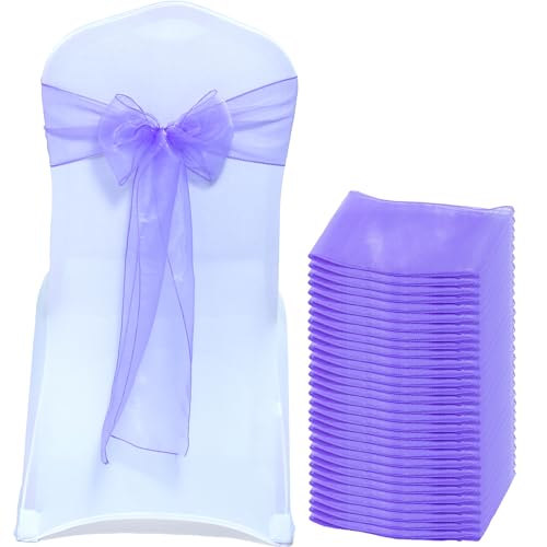 MDS Pack of 10 Organza Chair Sashes for Wedding & 