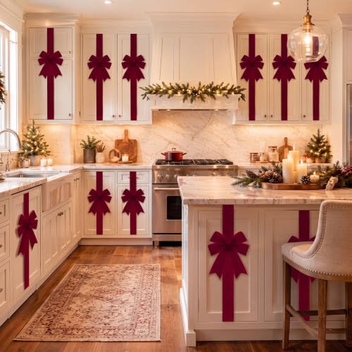 Daifunli 6 Pcs Burgundy Velvet Christmas - Image 5