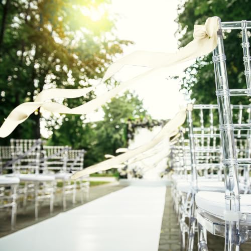 Daifunli 24 Pcs Ivory White Wedding Bows - Image 4