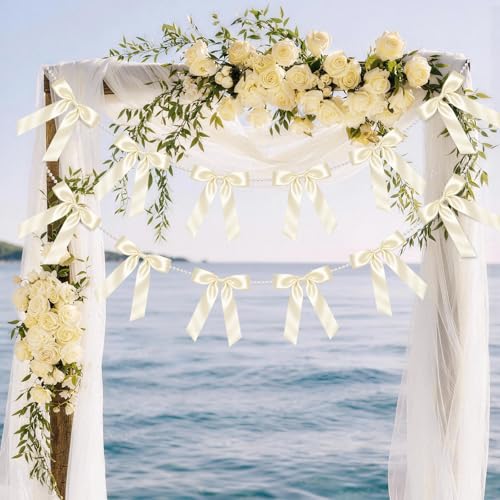 2 Strings White Bow Garland Banner, Pre- - Image 4
