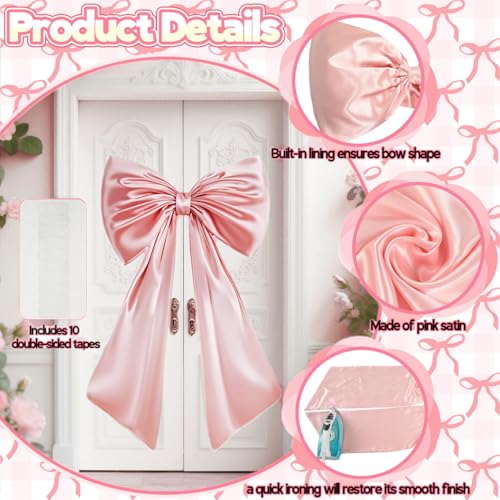 Large Pink Bow for Coquette Room Decor,  - Image 5