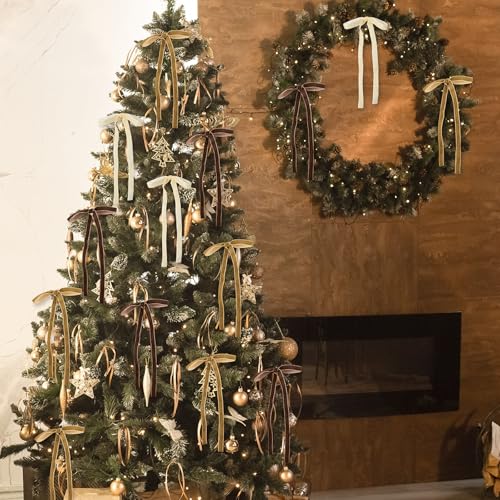 24 Pcs Velvet Bows for Christmas Tree Vi - Image 3