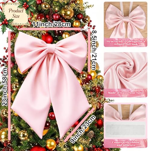 Big Pink Bow Coquette Room Decor, 23x11  - Image 2