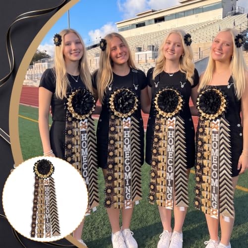 4 PCS Homecoming Mum Braid, 30 Inch, Bla - Image 4