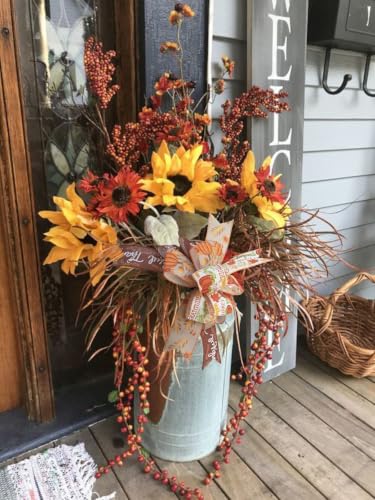 Fall Lantern Bow Wreath Bow Decor Bow Ha - Image 4