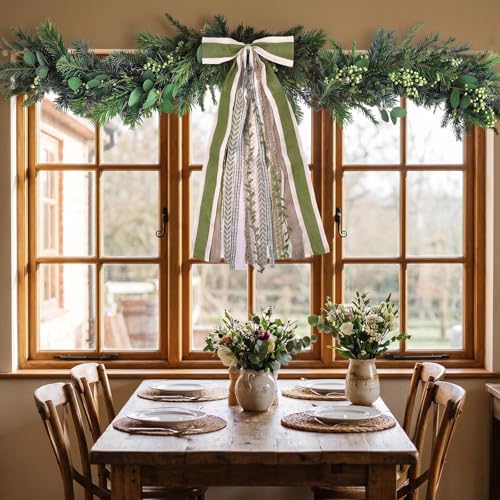 Large Farmhouse Ribbon Bow for Wreath, G - Image 4