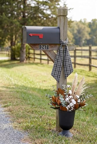 Black and White Plaid Wreath Sash 2 Pack - Image 7