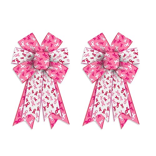 Estivaux 2 Pieces Breast Cancer Awareness Bows for