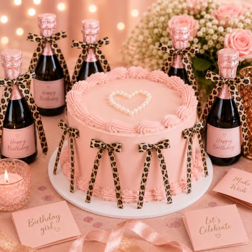 30PCS Leopard Print Cake Bows Ribbon Che - Image 6