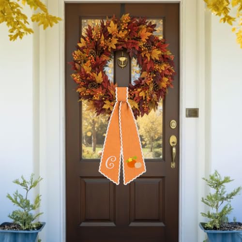 2 Pcs Fall Wreath Sash Letter C Monogram - Image 4