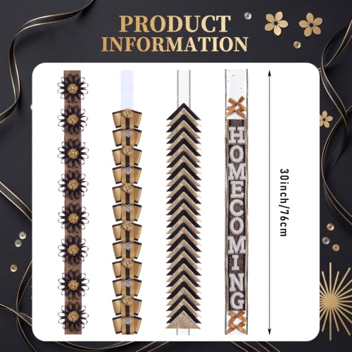 4 PCS Homecoming Mum Braid, 30 Inch, Bla - Image 2