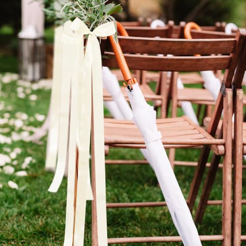 Daifunli 24 Pcs Ivory White Wedding Bows - Image 5