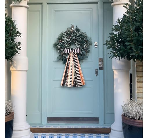Halloween Black Stripes Wreath Bows for  - Image 4