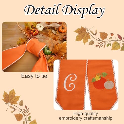 2 Pcs Fall Wreath Sash Letter C Monogram - Image 6