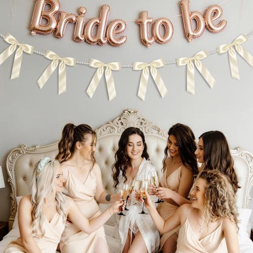 2 Strings White Bow Garland Banner, Pre- - Image 6