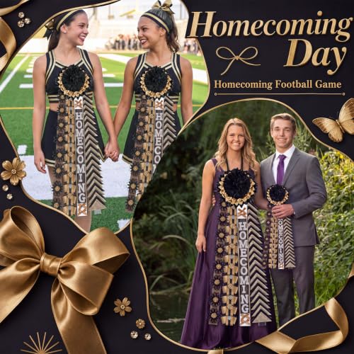 4 PCS Homecoming Mum Braid, 30 Inch, Bla - Image 5