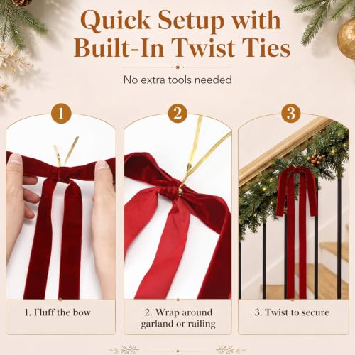 Janinka 12 Long Burgundy Christmas Velve - Image 3