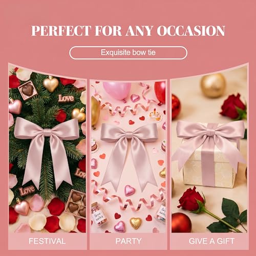 1 String Pink Bow Garland Banner Decorat - Image 4