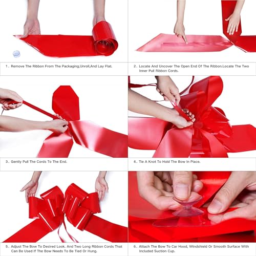 GYDbow 30 Inch Giant red Car Bow: Extra  - Image 3