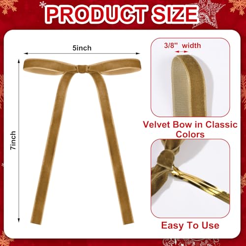 24 Pcs Velvet Bows for Christmas Tree Vi - Image 2