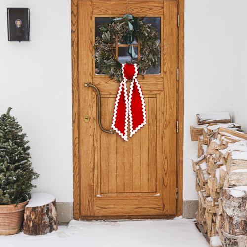 Wreath Sash for Front Door Red Cotton Wr - Image 3