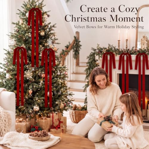 Janinka 12 Long Burgundy Christmas Velve - Image 5