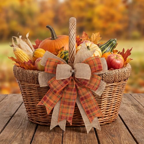 Fall Bows for Wreaths, 9.4 x 11.8 Inch O - Image 5