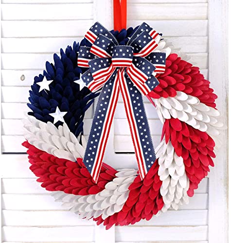 2 Pack 4th of July Decor Bow for Wreath, - Image 5